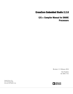 CrossCore Embedded Studio 2.2.0 C/C++