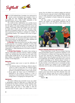 The NFHS Softball Rules Committee has