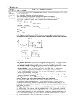 elasticities study guide