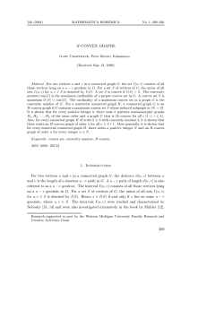 H-CONVEX GRAPHS 1. Introduction For two vertices u and v