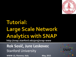 Rok Sosič, Jure Leskovec - SNAP: Stanford