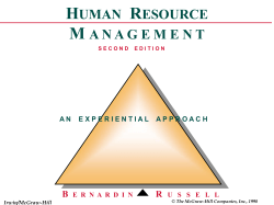 Chapter 1 Human Resource Management in a Changing Environment