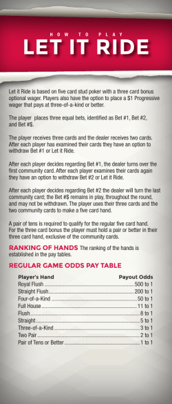 Let it Ride - Tulalip Resort Casino