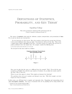 Definitions of Statistics, Probability, and Key Terms