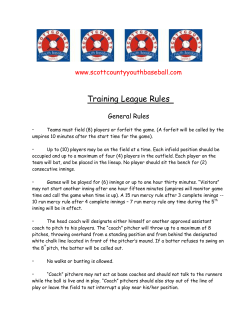 Training League Rules - Scott County Youth Baseball