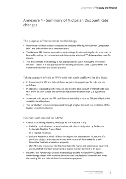 Annexure 4: Summary of Victorian Discount Rate changes