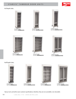 STARSYS ™ TAMBOUR dOOR UniTS