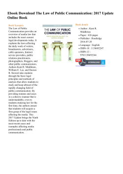 Ebook The Law of Public Communication