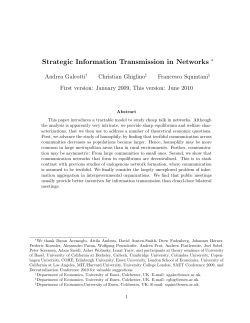 Strategic Information Transmission in Networks