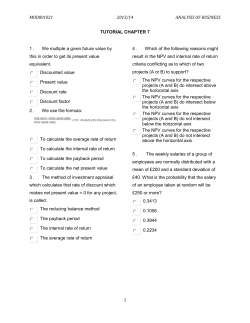 MOD0010212013/14ANALYSIS OF BUSINESS TUTORIAL