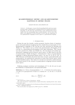 QUASIHYPERBOLIC METRIC AND QUASISYMMETRIC MAPPINGS