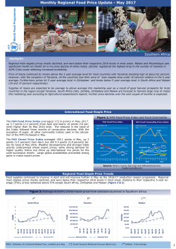 Monthly Regional Food Price Update