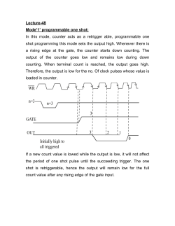 Lecture-48 Mode`1` programmable one shot: In this mode