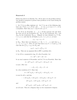 Homework 6 Please turn these in on Monday, Nov. 30 (in class or in