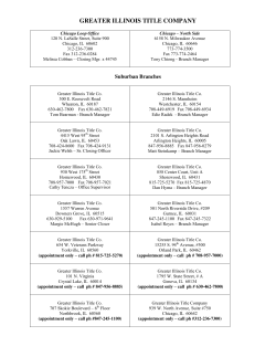 Office Addresses, Telephone and Fax Numbers