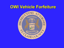 OWI Vehicle Forfeiture