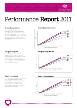 Performance Report 2011 - Organ and Tissue Authority