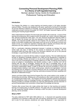 PDP AND SELF-REGULATION