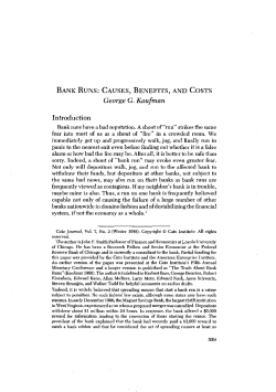 Bank Runs Causes, Benefits, And Costs