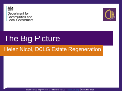 Helen Nicol DCLG Estate Regeneration