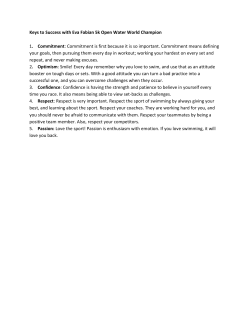 Keys to Success with Eva Fabian 5k Open Water World Champion 1