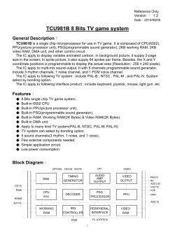TCU981B 8 Bits TV game system General Description