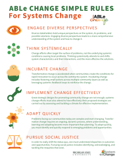 ABLe CHANGE SIMPLE RULES For Systems Change