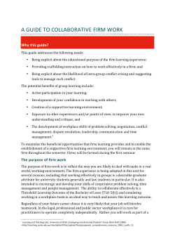 a guide to collaborative firm work