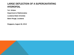 Large deflection of a suprcavitating hydrofoil