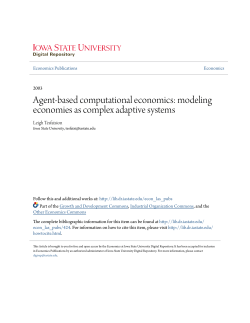 modeling economies as complex adaptive systems