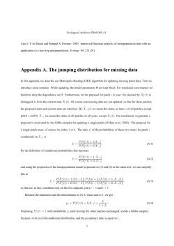 Appendix A. The jumping distribution for missing data
