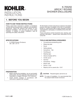 k-705250 arica&trade; round shower enclosure