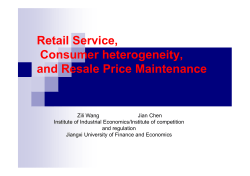 Retail Service, Consumer heterogeneity, and Resale Price