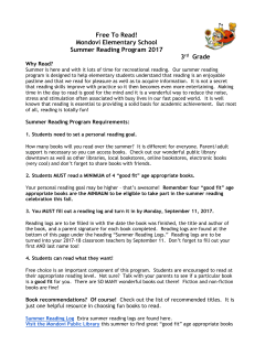 Summer Reading Program 2017
