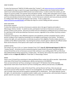 Switch To Win Terms and Conditions