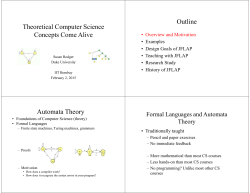 Theoretical Computer Science Concepts Come Alive Outline