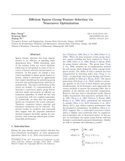 Efficient Sparse Group Feature Selection via Nonconvex Optimization