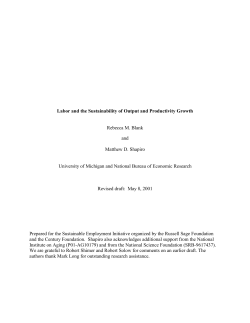Labor and the Sustainability of Output and Productivity Growth