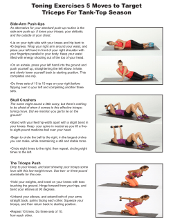 Toning Exercises 5 Moves to Target Triceps For Tank