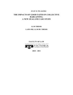 the impacts of good faith on collective bargaining: a new zealand