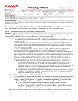 Avaya Aura&reg; Application Enablement (AE) Services CTI agent client