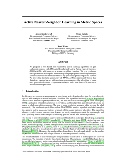 Active Nearest-Neighbor Learning in Metric Spaces