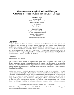 mise-en-sc&egrave;ne and level design