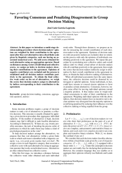 Favoring Consensus and Penalizing Disagreement in Group