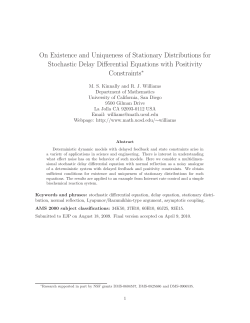 On Existence and Uniqueness of Stationary Distributions for