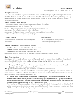 ART Syllabus - Forsyth County Schools