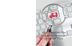 Disaster Recovery Plan - Solo and Small Law Firm