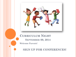 Curriculum Night