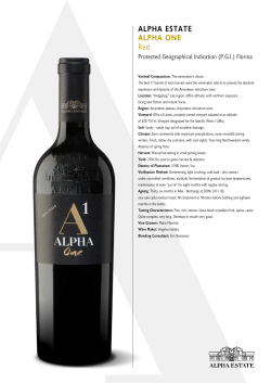 ALPHA ESTATE ALPHA ONE Red