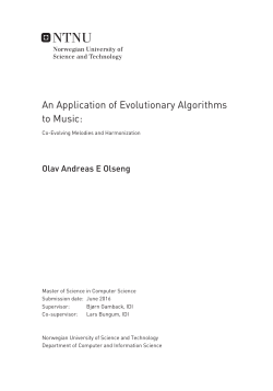 An Application of Evolutionary Algorithms to Music